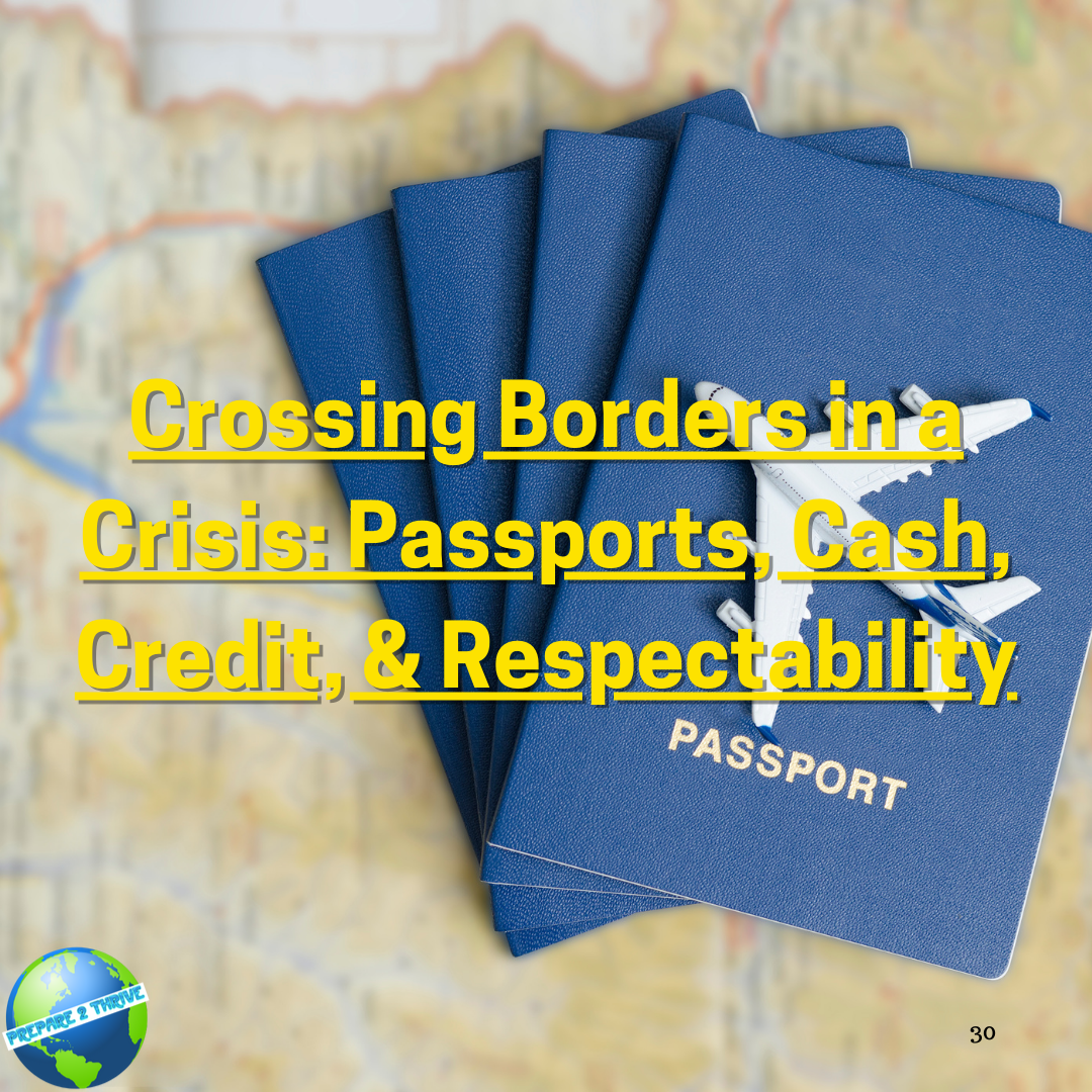 Crossing Borders in a Crisis: Passports, Cash, Credit, &amp; Respectability